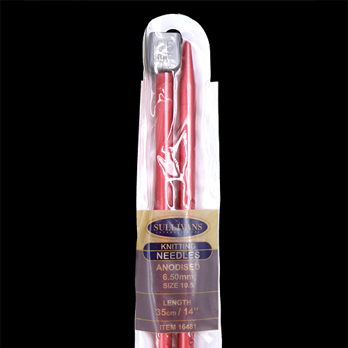 16481 Sullivans Anodised Knit Pins - 35cm X 6.5mm