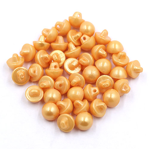 16726 Sullivans 8mm Pearl Plastic Button With Shank - Peach - 52 In A Tube