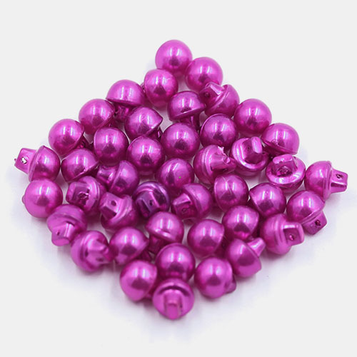 16729 Sullivans 8mm Pearl Plastic Button With Shank - Purple - 52 In A Tube