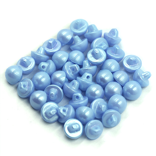 16741 Sullivans 10mm Pearl Plastic Button With Shank - Sky - 42 In A Tube