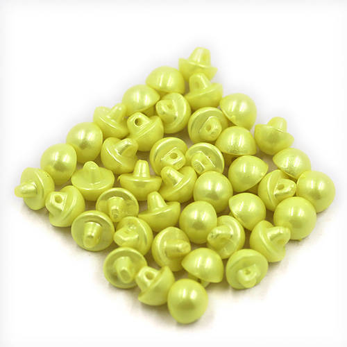 16742 Sullivans 10mm Pearl Plastic Button With Shank - Lemon - 42 In A Tube