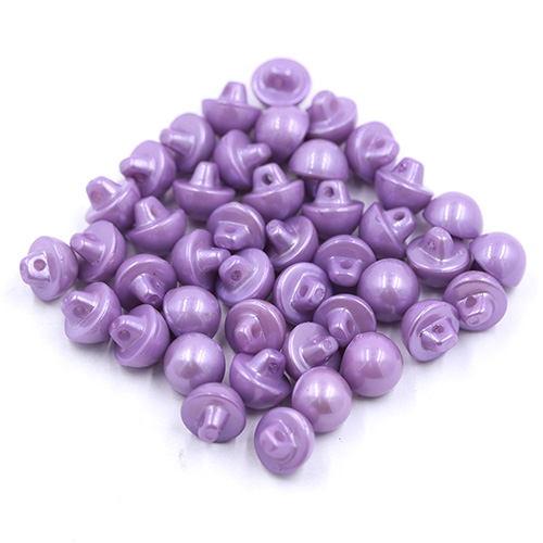 16745 Sullivans 10mm Pearl Plastic Button With Shank - Lilac - 42 In A Tube