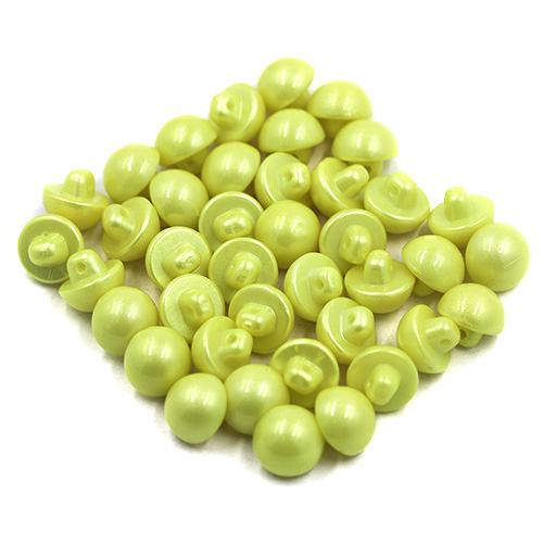 16762 Sullivans 12mm Pearl Plastic Button With Shank - Lemon - 40 In A Tube