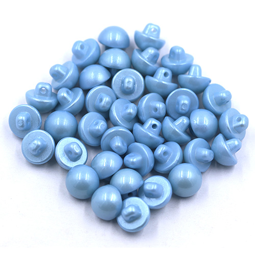 16771 Sullivans 12mm Pearl Plastic Button With Shank - Sky - Bag Of 100