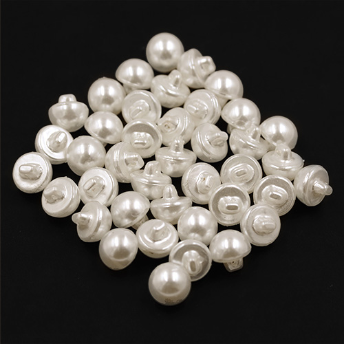 16774 Sullivans 12mm Pearl Plastic Button With Shank - Cream - Bag Of 100