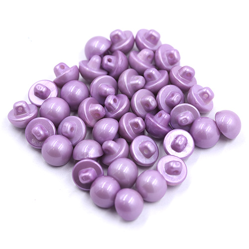16775 Sullivans 12mm Pearl Plastic Button With Shank - Lilac - Bag Of 100