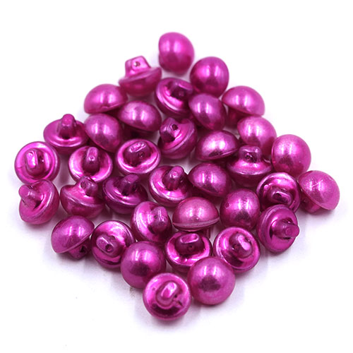 16777 Sullivans 12mm Pearl Plastic Button With Shank - Purple - Bag Of 100