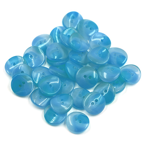 16798 Sullivans 15mm Concave Plastic Button  - Blue - 19 In A Tube