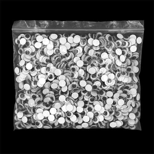 16878 Sullivans 12mm Bulk Joggle Eyes - Stick On - Bag Of 1000