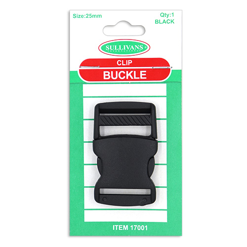 17001 Sullivans 25mm Side Release Buckle Clip - Black