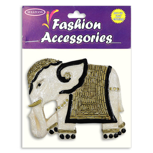 17031 Sullivans 90mm Elephant Buckle In White And Gold