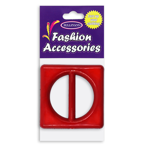 17215 Sullivans 38mm Plastic Square Buckle - Red