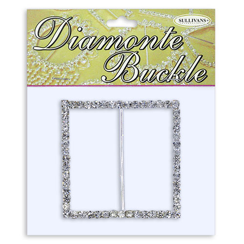 17264 Sullivans 60mm Square Diamonte Buckle
