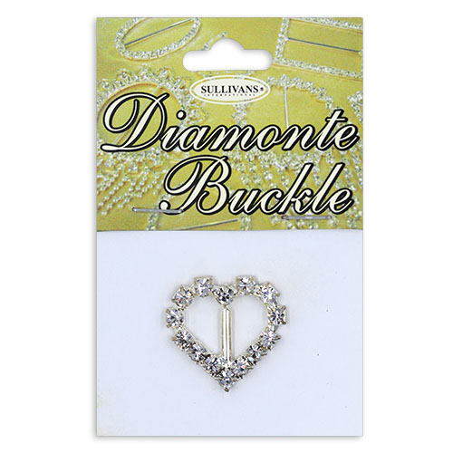 17270 Sullivans 25mm Heart Diamonte Buckle