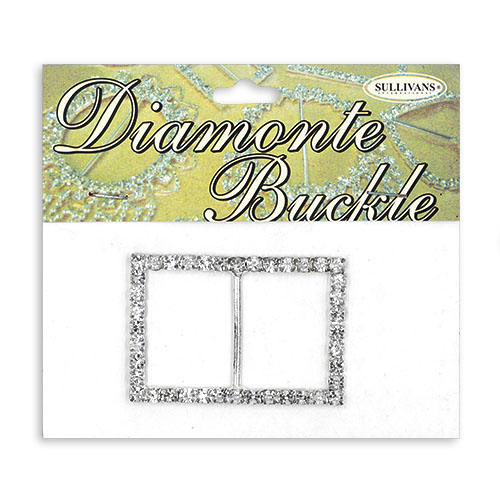 17273 Sullivans 52mm Rectangle Diamonte Buckle