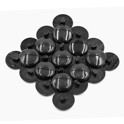 17276 Sullivans 19mm Plain Round Plastic Button - Black - 31 In A Tube