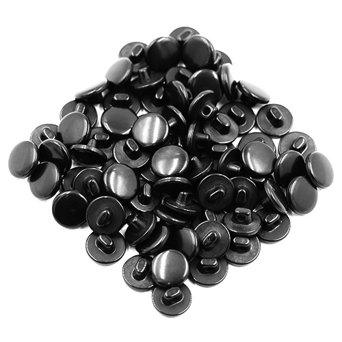 17293 Sullivans 12mm Round Plastic Button With Shank - Black - 60 In A Tube