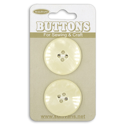 17353 Plastic Button 21mm Cream
