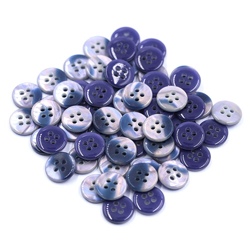 17676 Sullivans 11mm Round Plastic Button With Shaded Effect - Mauve - 40 In A Tube