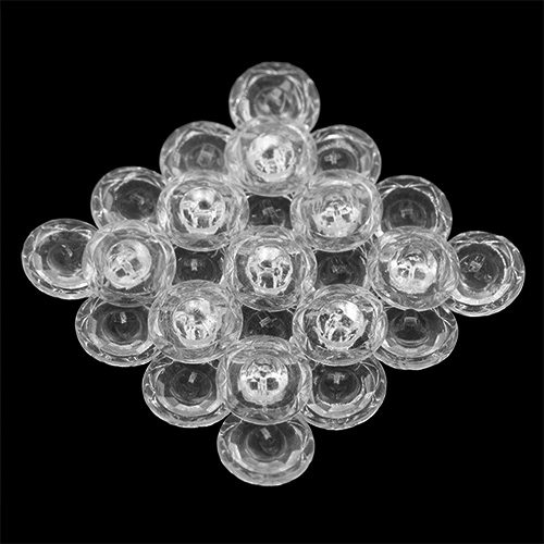 18055 Sullivans 22mm Raised Round Glass Button With Shank - Clear - 22 In A Tube