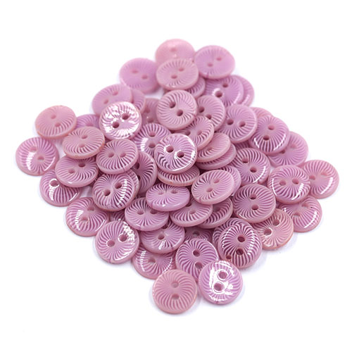 18219 Sullivans 11mm Round Plastic Buttons With Patterned Stripes - Lavender - 68 In A Tube