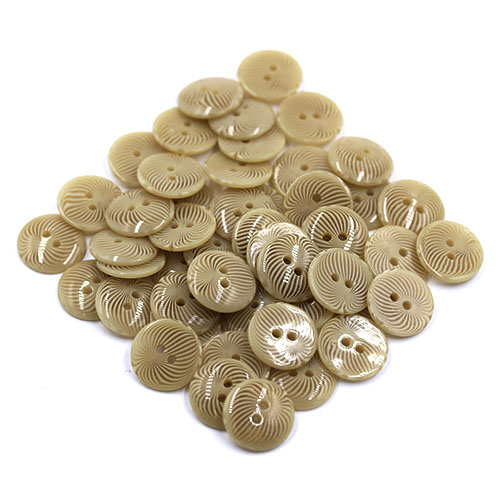 18223 Sullivans 15mm Round Plastic Buttons With Patterned Stripes - Beige - 50 In A Tube