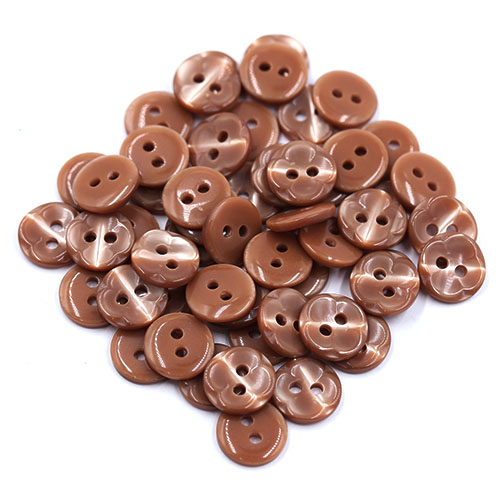 18749 Sullivans 11mm Round Plastic Button With Uneven Surface - Brown - 58 In A Tube
