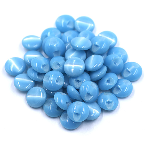 18758 Sullivans 11mm Round Plastic Button With Shank - Blue - 44 In A Tube