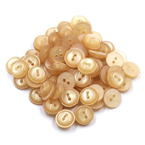 18883 Sullivans 14mm Round Plastic Button With Two Holes - Beige - 62 In A Tube