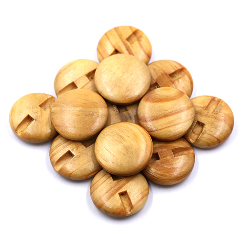 19003 Sullivans 25mm Round Wooden Buttons - 30 In A Tube