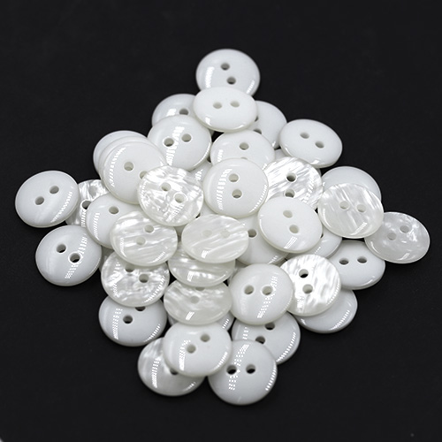 19008 Sullivans 15mm Plastic Button With Four Holes - Frosted White - 45 In A Tube