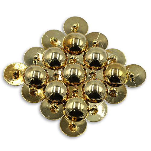 19045 Sullivans 21mm Domed Plastic Button With Shank - Gold - 35 In A Tube