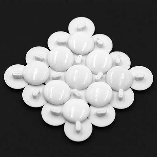 19066 Sullivans 17mm Round Plastic Button With Shank - White - 74 In A Tube