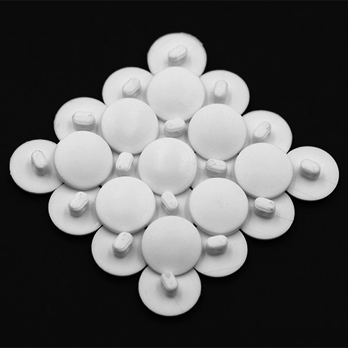 19071 Sullivans 17mm Round Plastic Button With Shank - Matt White - 74 In A Tube