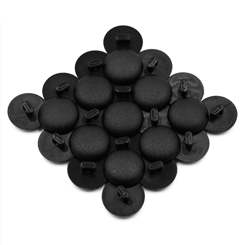 19072 Sullivans 17mm Plastic Button With Shank - Black - 74 In A Tube