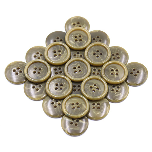 19099 Sullivans 20mm Plastic Button With Four Holes - Olive - 38 In A Tube