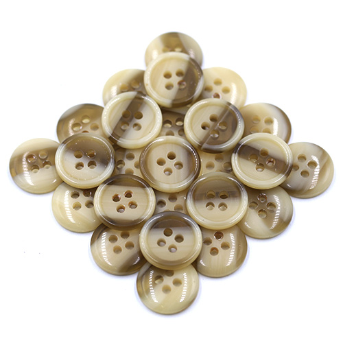 19118 Sullivans 14mm Plastic Button - Two Toned - Beige - 39 In A Tube
