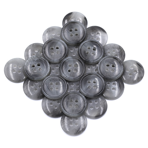 19119 Sullivans 15mm Plastic Button - Two Toned - Grey - 39 In A Tube