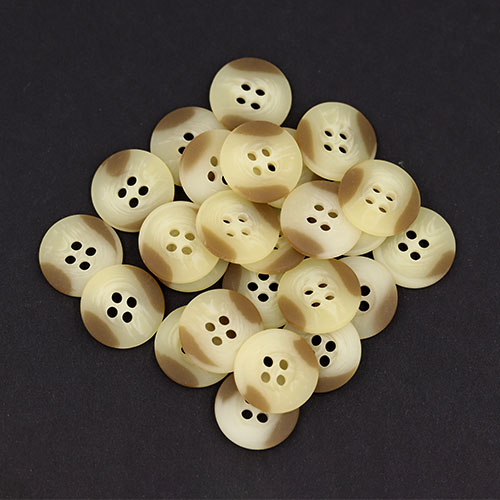 19120 Sullivans 15mm Plastic Button With Four Holes - Cream/tan - 38 In A Tube