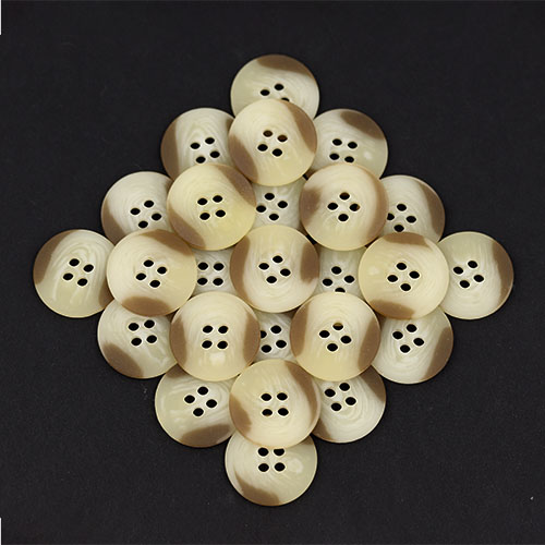 19121 Sullivans 17mm Plastic Button With Four Holes - Cream/tan - 36 In A Tube