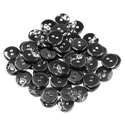 19335 Sullivans 13mm Round Plastic Buttons With Yin Yang Pattern - Black/clear - 95 In A Tube