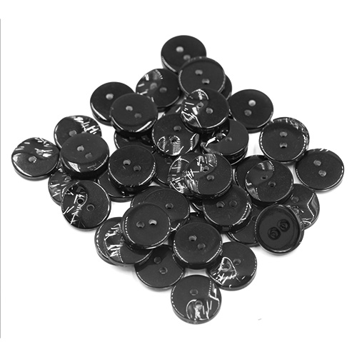 19336 Sullivans 15mm Round Plastic Buttons With Yin Yang Pattern - Black/clear - 75 In A Tube