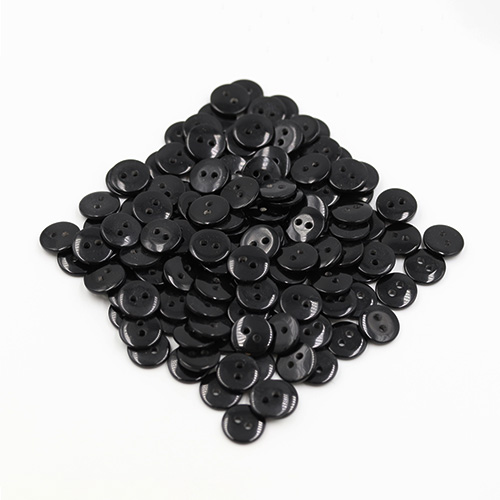 19367 Sullivans 11mm Round Plastic Buttons With Two Holes - White - 130 In A Tube