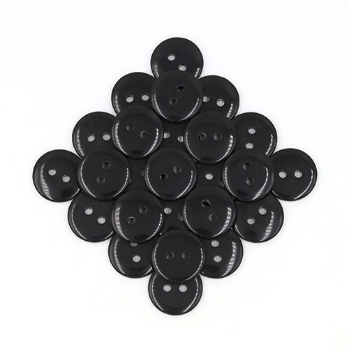 19369 Sullivans 15mm Round Plastic Buttons With Two Holes - White - 95 In A Tube