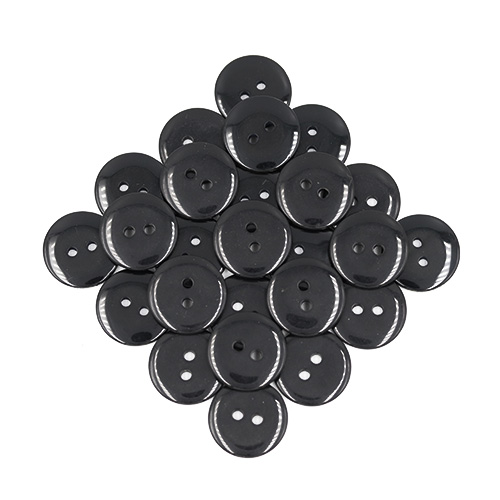 19370 Sullivans 18mm Round Plastic Buttons With Two Holes - White - 75 In A Tube