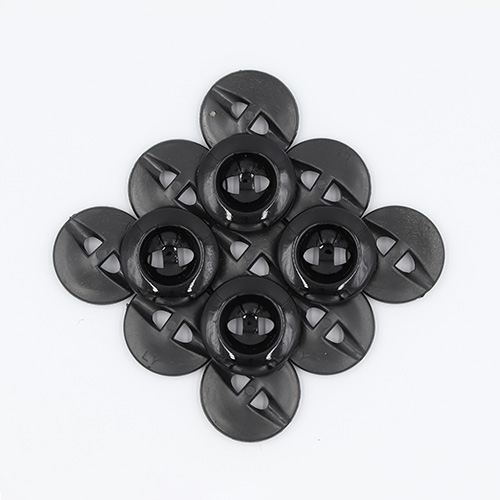 19430 Sullivans 21mm Round Plastic Buttons With Two Holes & Depressed Centre - Black - 55 In A Tube