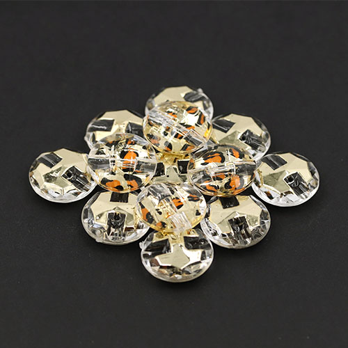 19486 Sullivans 18mm Round Plastic Buttons With Flecked Pattern - Gold - 40 In A Tube