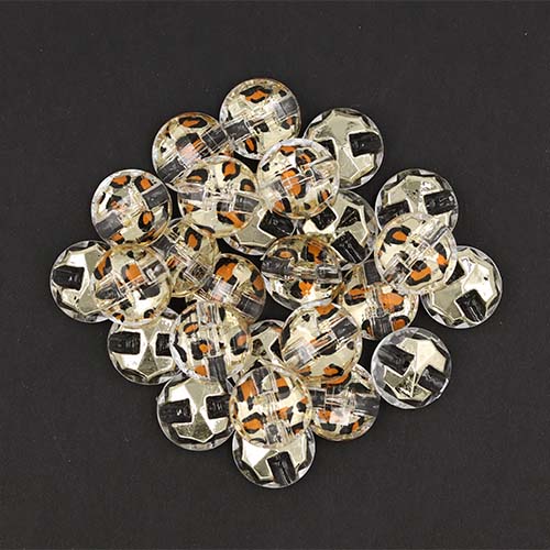 19487 Sullivans 15mm Round Plastic Buttons With Flecked Pattern - Gold - 50 In A Tube