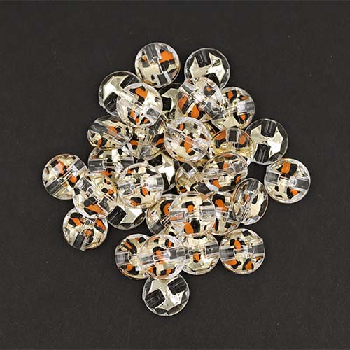19488 Sullivans 13mm Round Plastic Buttons With Flecked Pattern - Gold - 60 In A Tube