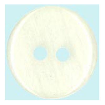 19662 Sullivans 15mm Round Plastic Button With Two Holes - Frosted White - 86 In A Tube